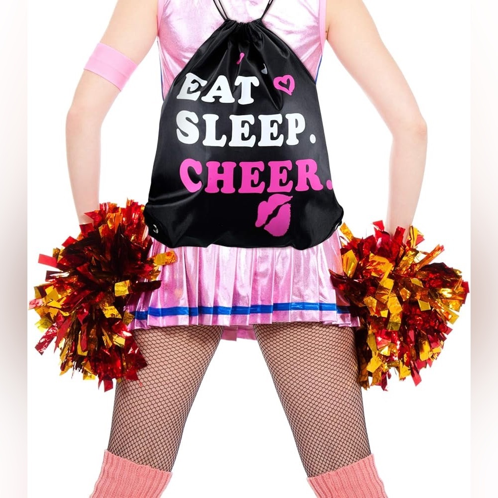 8 Pcs Cheer Drawstring Backpack Cheerleading Draw… - image 2